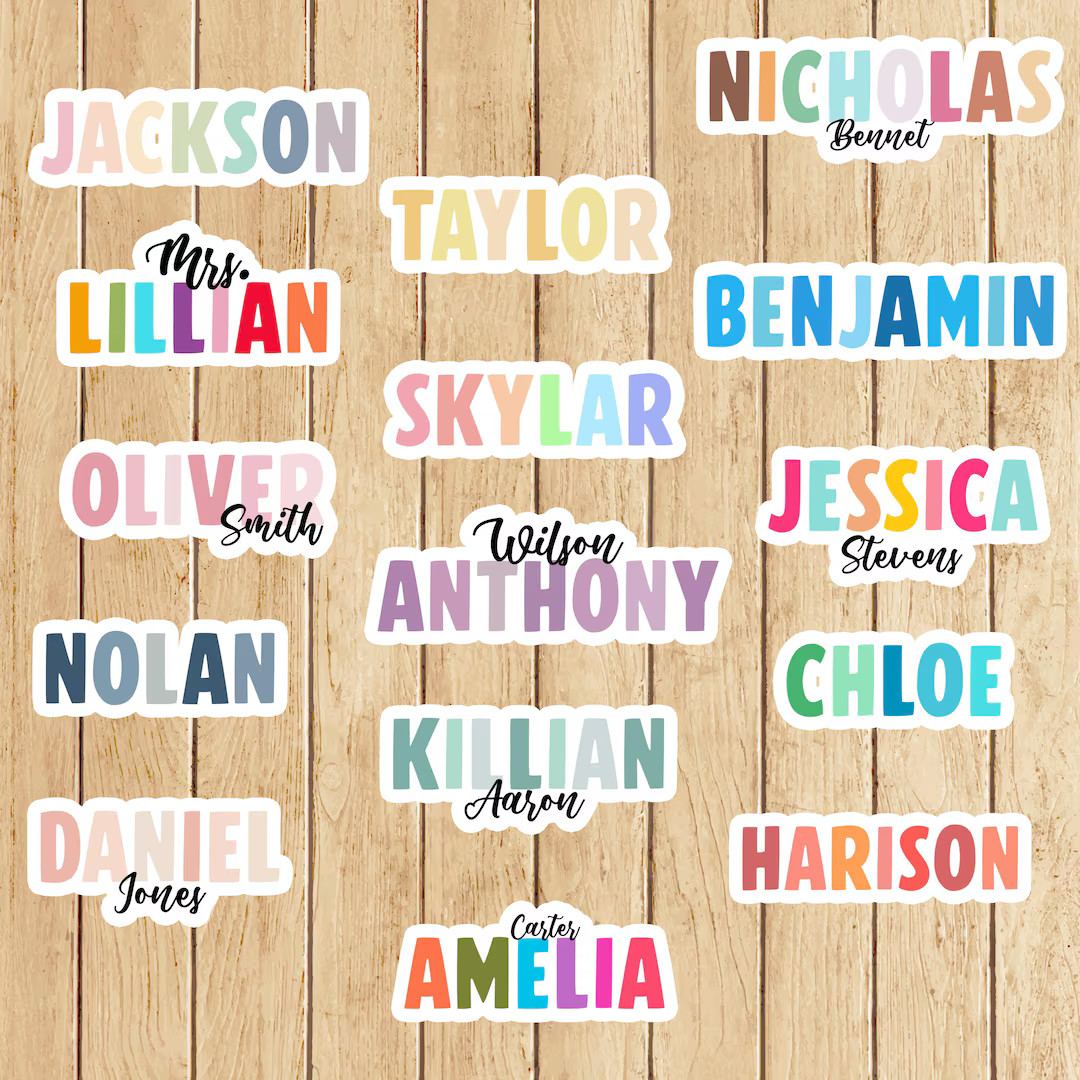 Waterproof Name Sticker, Personalized Vinyl Sticker, Name Sticker, Custom Sticker, Water Bottle S... | Etsy (US)