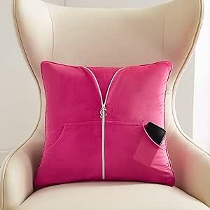 Juicy Couture 20"X20" Tracksuit Decorative 1-Piece Pillow, Pink | Amazon (US)