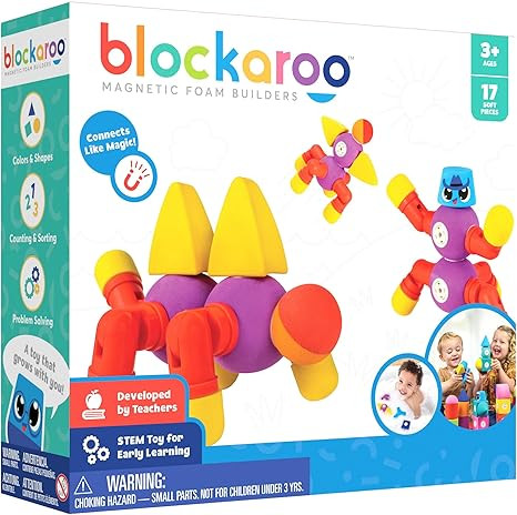 Blockaroo Magnetic Foam Building Blocks – STEM Preschool Toys for Children, Toddlers, Boys and ... | Amazon (US)