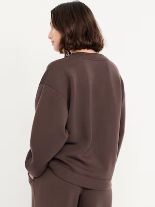 Bounce Fleece V-Neck Cocoon Sweatshirt | Old Navy (US)