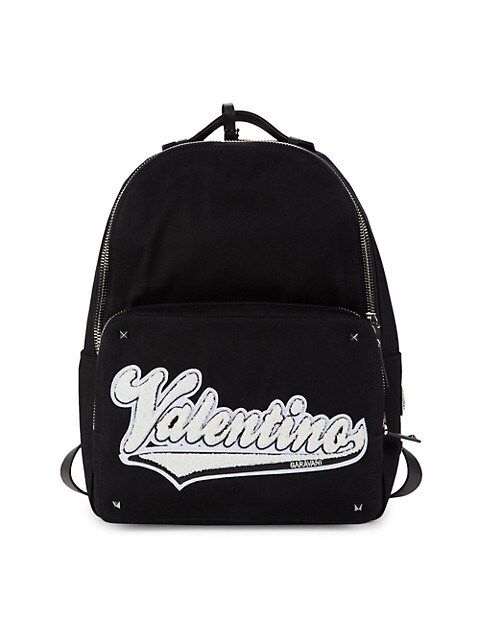 Valentino Garavani ​Studded Embroidered Logo Backpack on SALE | Saks OFF 5TH | Saks Fifth Avenue OFF 5TH