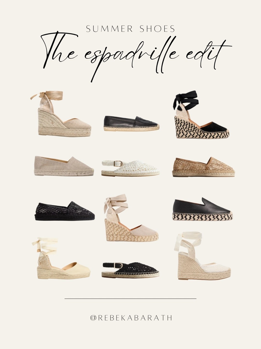 summer shoes // the espadrille edit

shoe edit | espadrilles shoes | comfy shoes