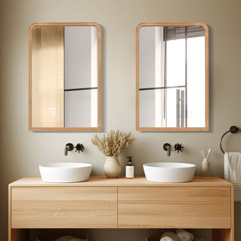 Ancell Rectangle Wood Wall Mirror | Wayfair North America