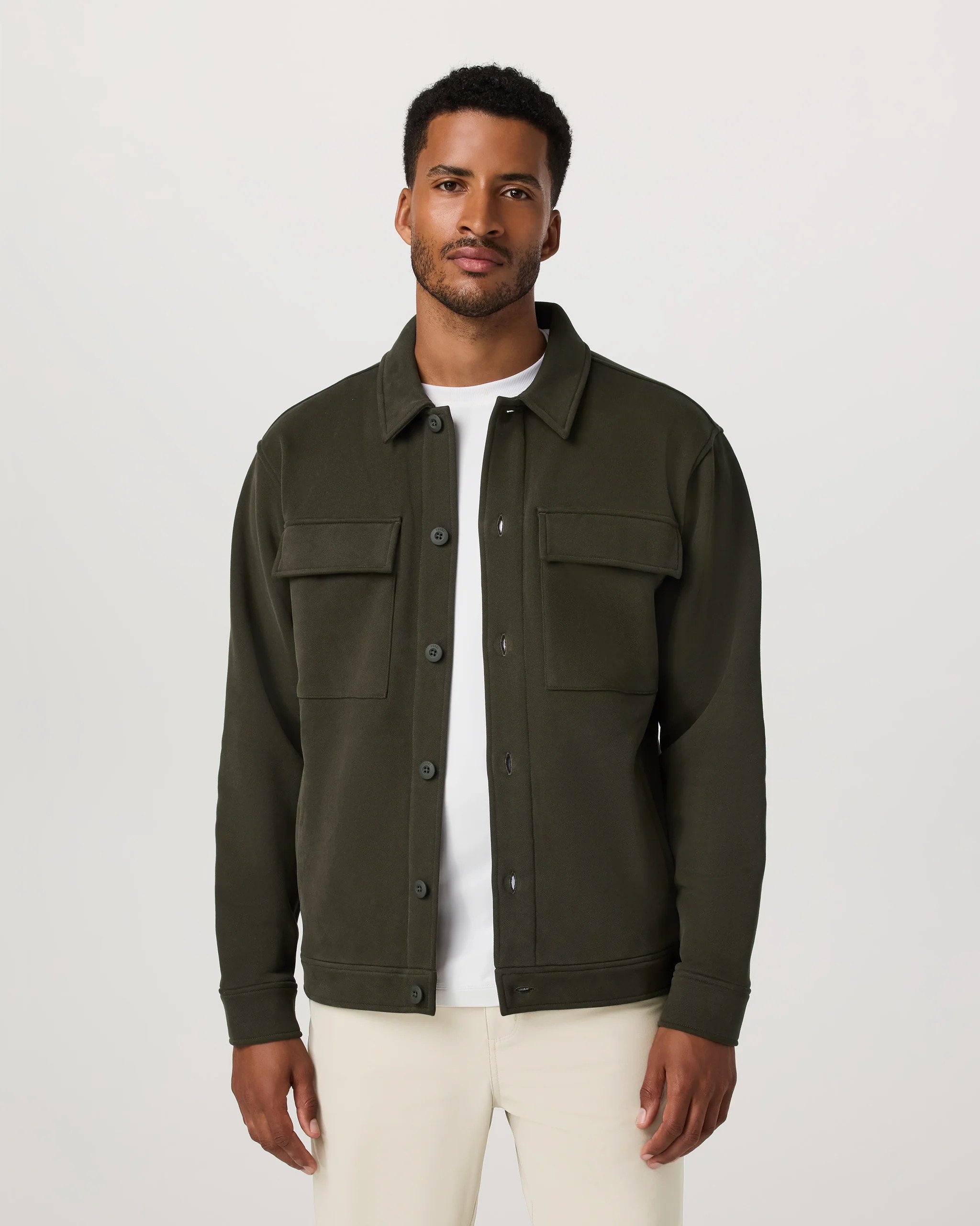Seaside Shirt Jacket | Men's Olive Lifestyle Jacket | Vuori | Vuori Clothing (US & Canada)