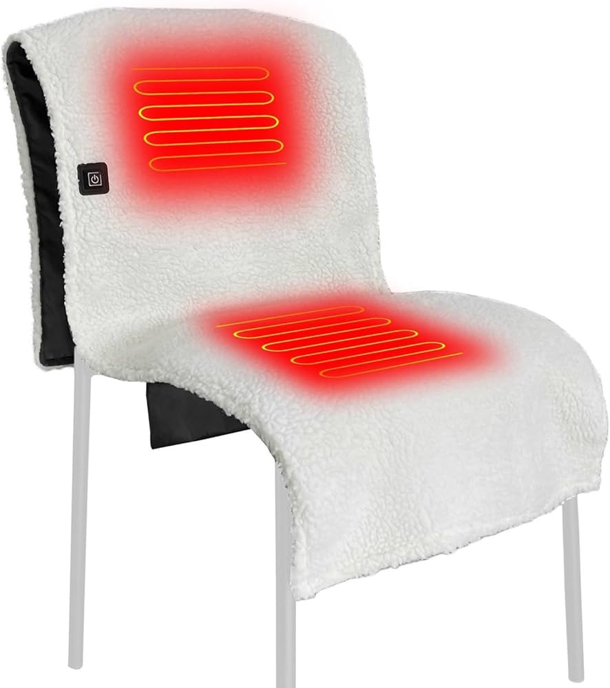 Heated Seat Cushion for Office Chair Electric Seat Warmer USB Heated Seat Cushion Sherpa Chair Pa... | Amazon (US)