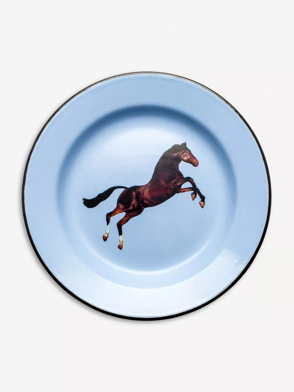 Horse enamel plate 26cm | Selfridges