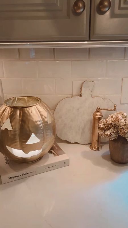Cute DIY pumpkin diffuser with the yummiest pumpkin diffuser oil 🍂  I’ve been doing this for years but got the cute idea to spray paint it from another home account @jensgatheringnest! I just spray painted this cute pumpkin gold and drilled a hole in the back to run the cord and stuck a diffuser inside! 🍁🍂

#LTKsalealert #LTKSeasonal #LTKhome
