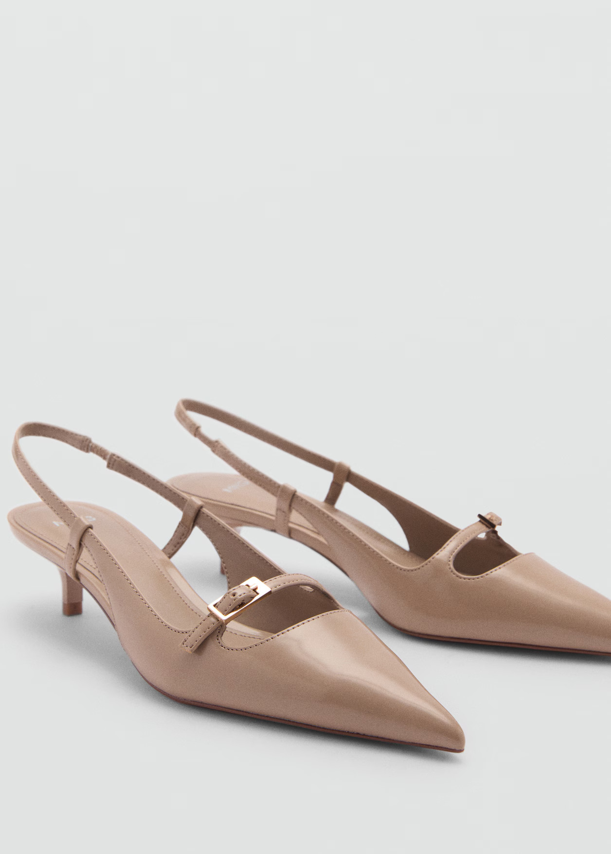 Slingback heeled shoes with buckle | Mango (US/MX/AU)