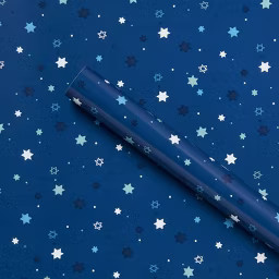 240"x30" Bulk Hanukkah Star and Dot Gift Wrapping Paper Blue - Spritz™ | Target