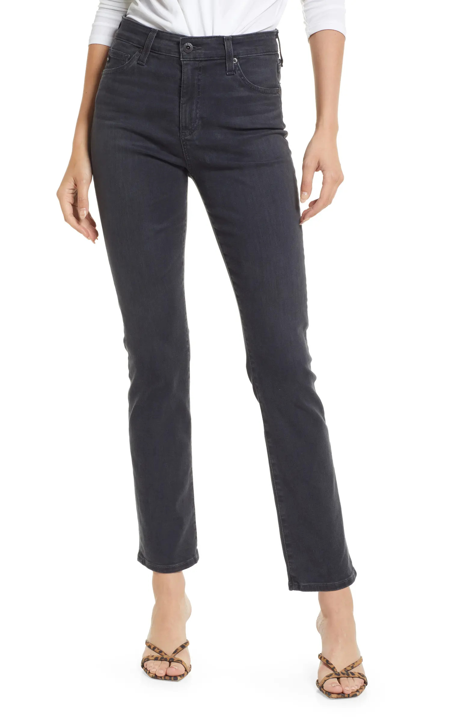 AG Mari High Waist Slim Ankle Straight Leg Jeans | Nordstrom | Nordstrom