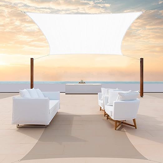 ColourTree CTAPR1220 Custom Size 9' x 16' White Sun Shade Sail Canopy UV Block  Rectangle - Com... | Amazon (US)