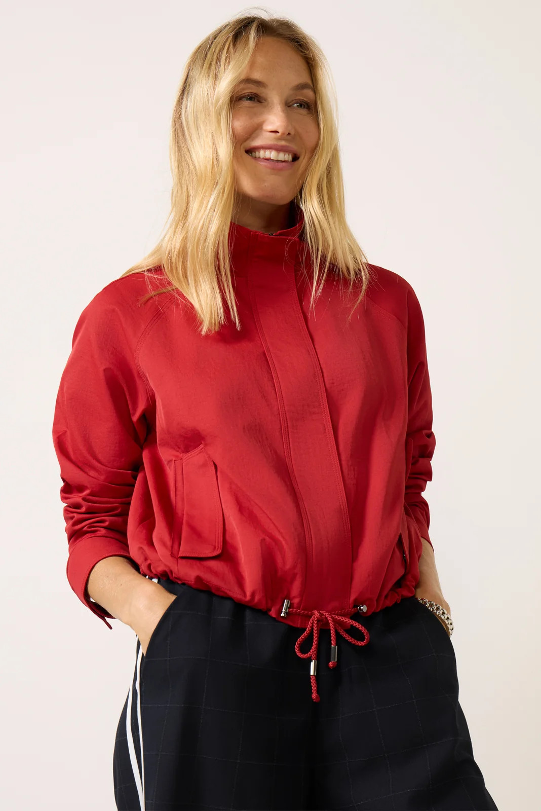 Collins Long Sleeve Raglan Bomber | Evereve