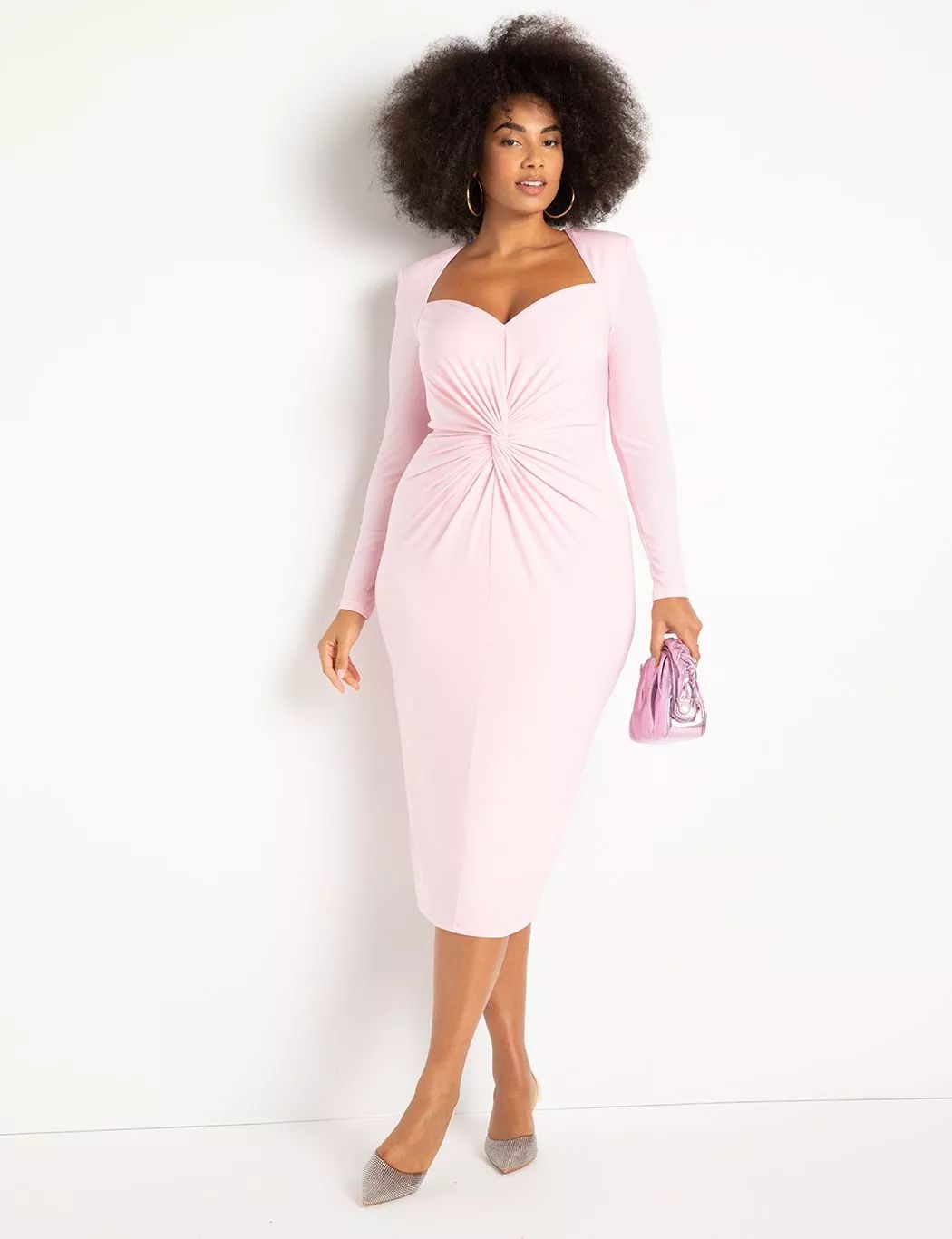 Twisted Bodice Fitted Dress | Eloquii