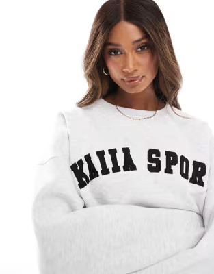 Kaiia logo sweatshirt in light gray | ASOS (Global)