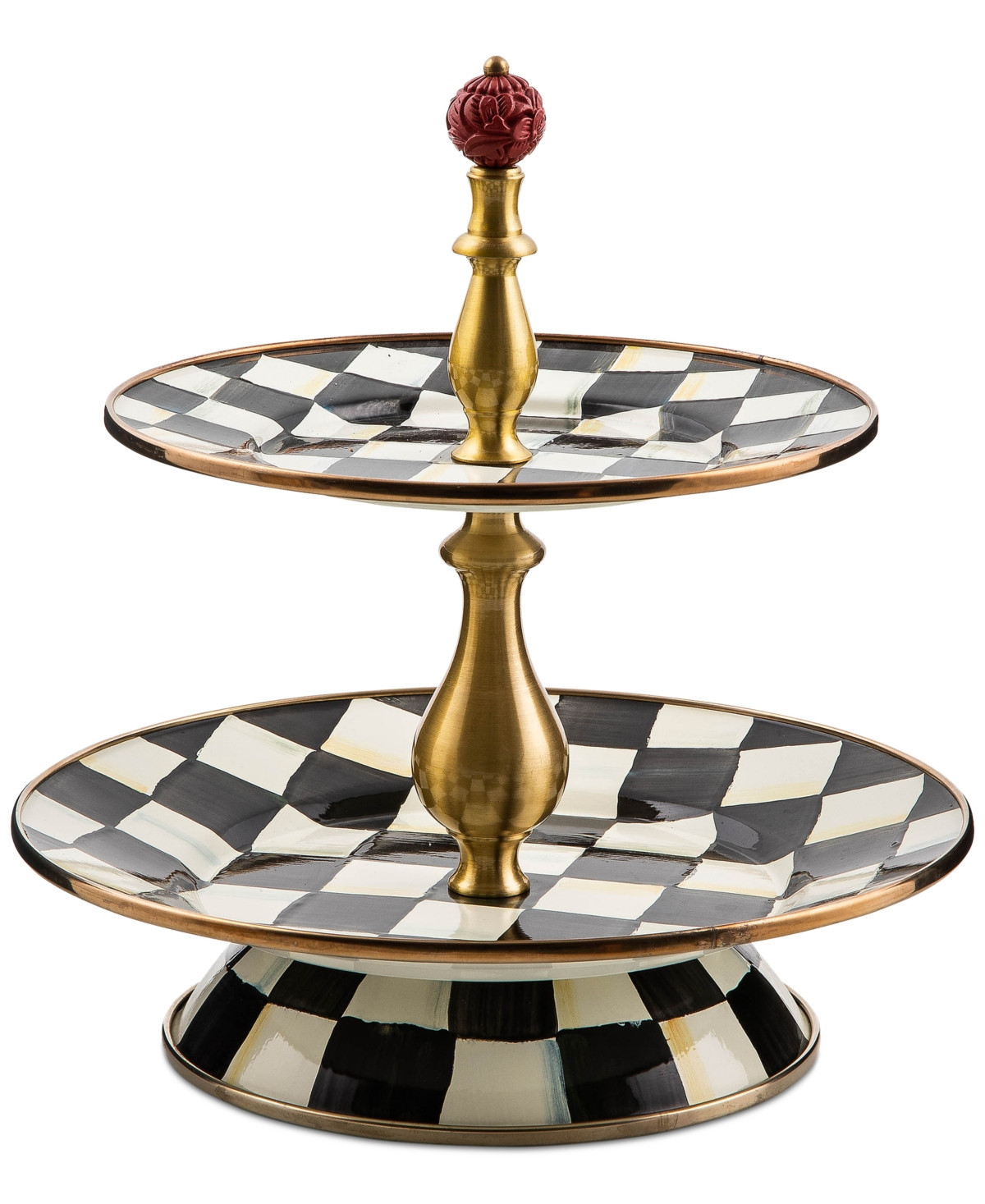 Mackenzie-Childs Courtly Check 2-Tier Sweet Stand | Macy's