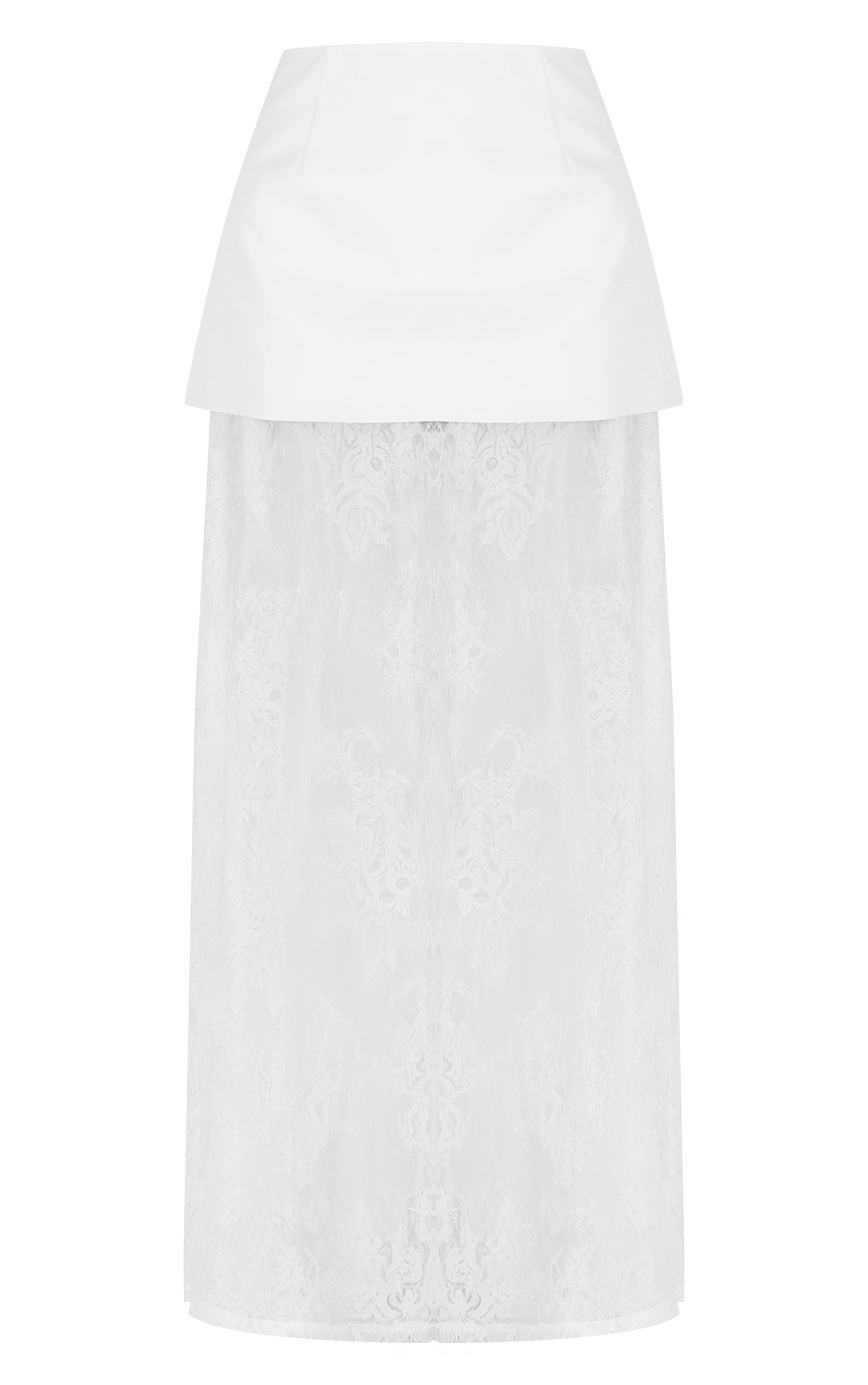 Ivory Overlay Detail Lace Maxi Skirt | PrettyLittleThing UK