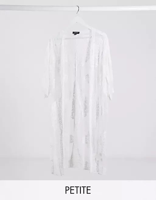 New Look Petite mesh kimono in white | ASOS (Global)