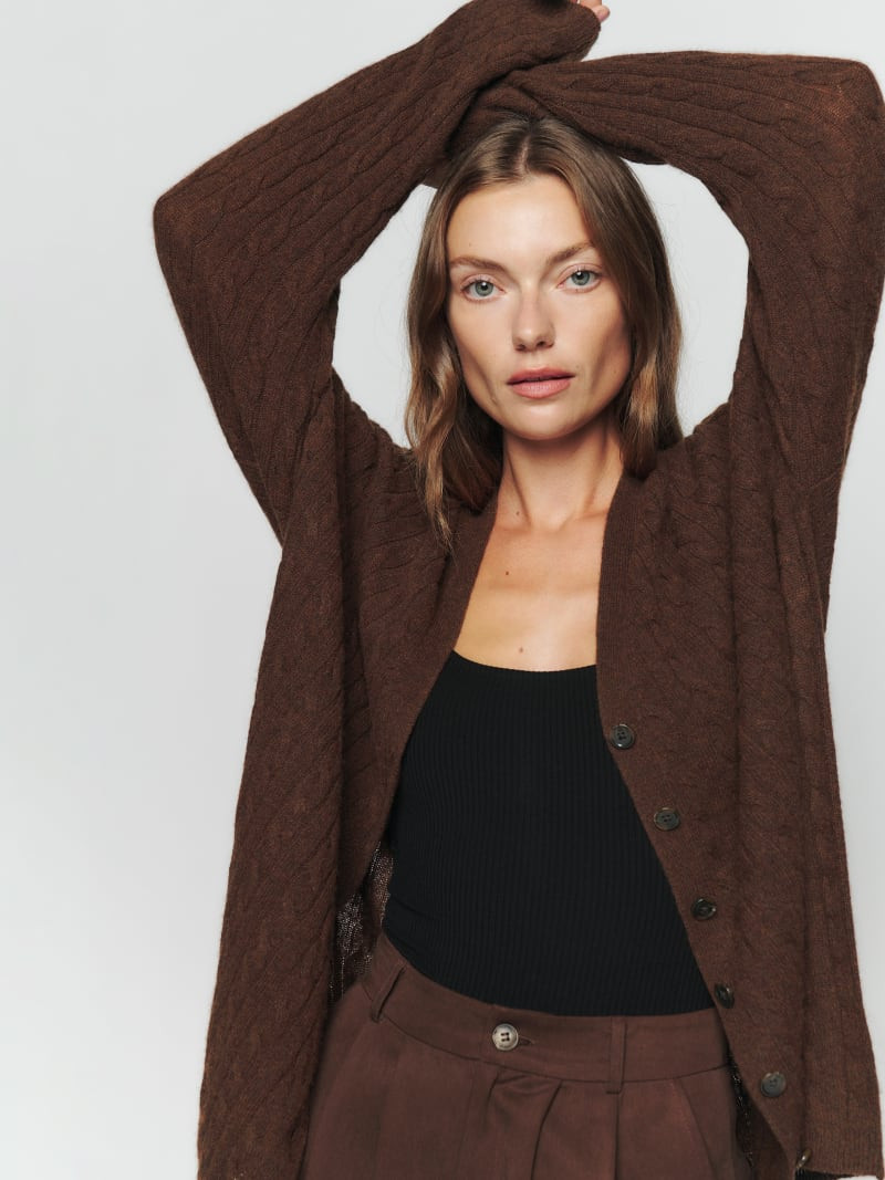 Giusta Oversized Cashmere Cardigan | Reformation (Global)