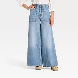Women's Palazzo Wide Leg Jeans - Universal Thread\u2122 Light Wash 0 | Target