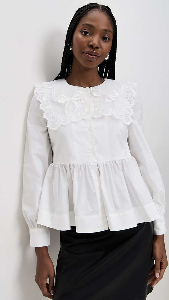 Big Collar Poplin Shirt Blouse | Shopbop