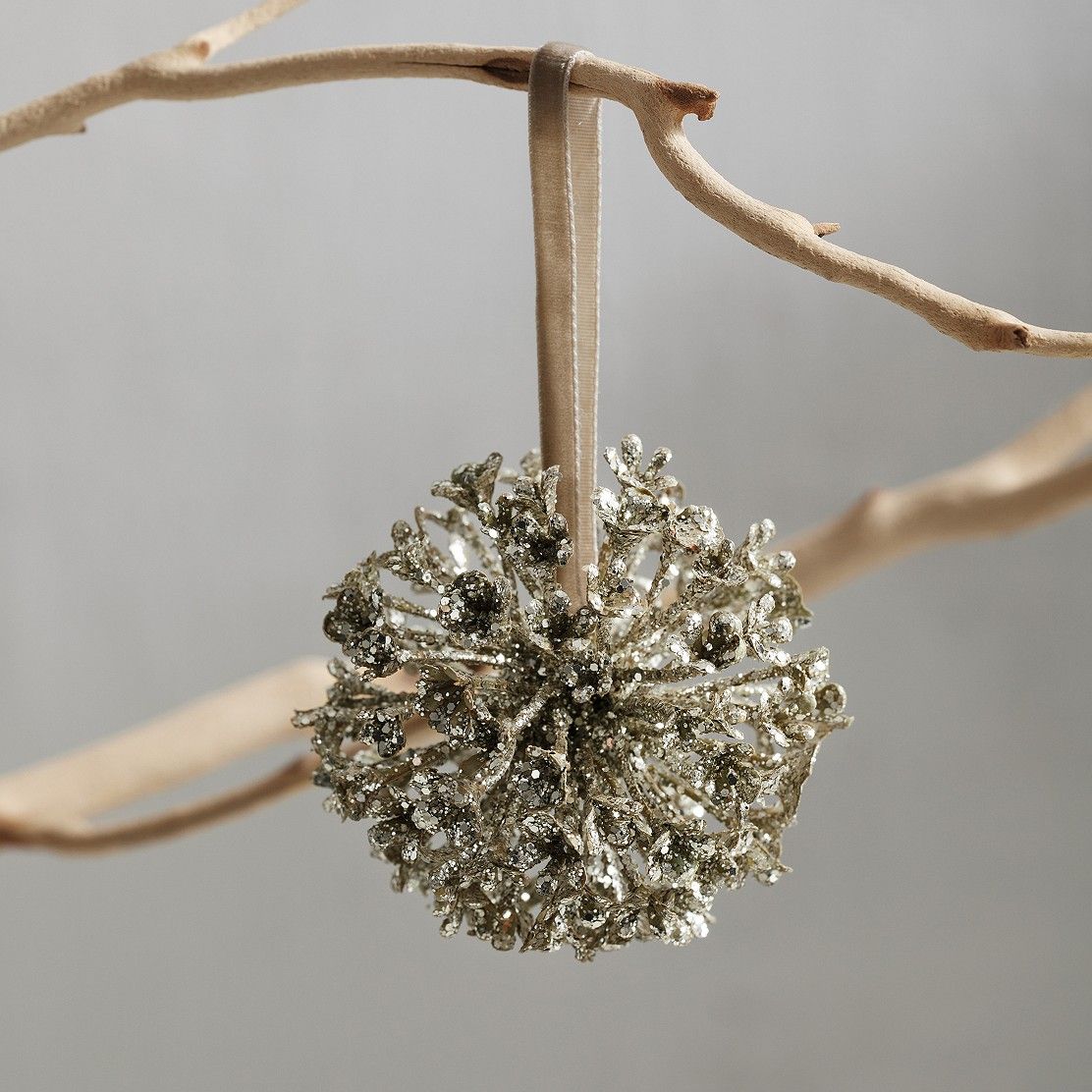 Allium Glitter Bauble | The White Company (UK)