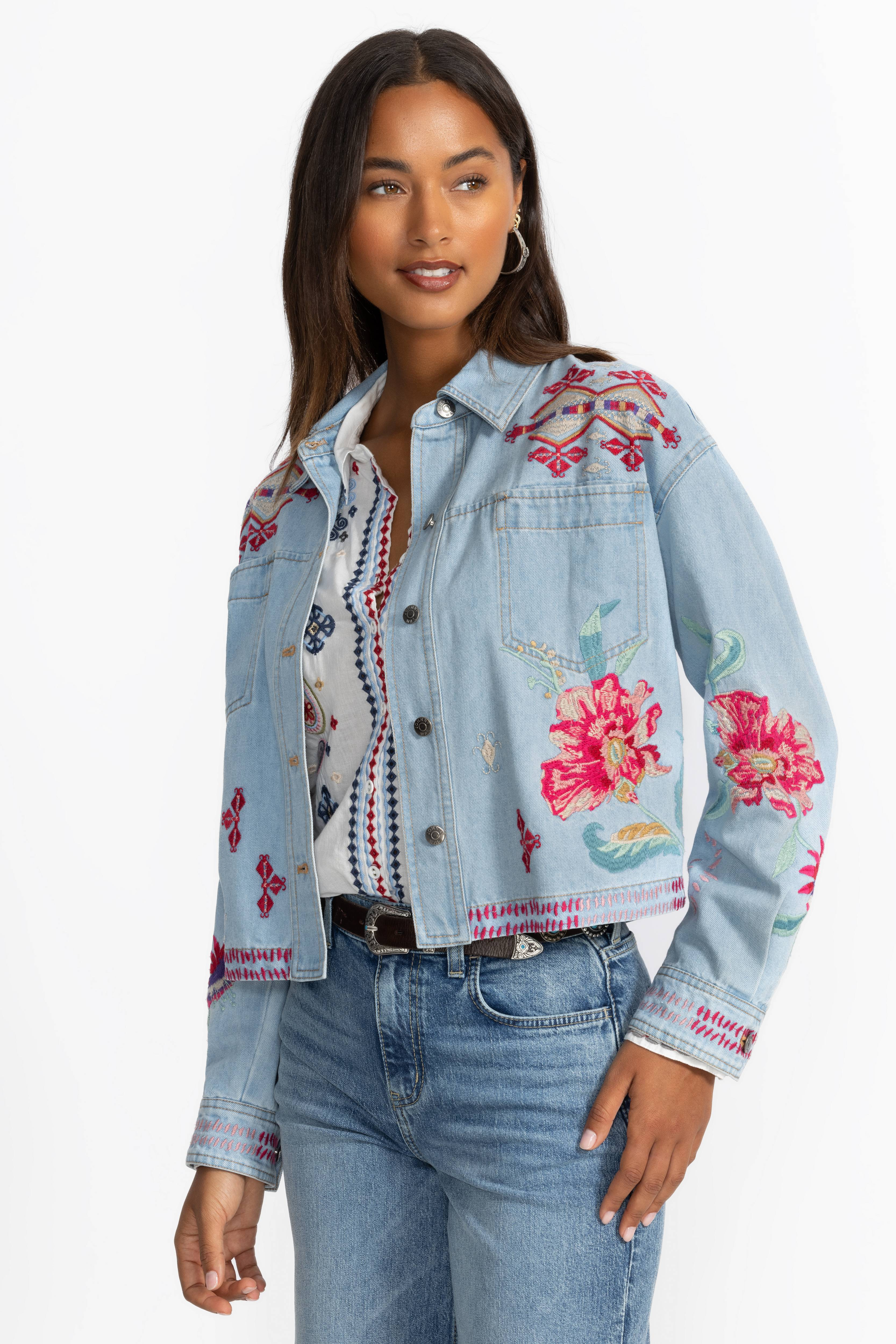 CROPPED DENIM JACKET
                                
                                    
      ... | Johnny Was