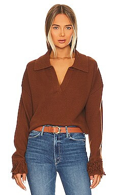 Stitches & Stripes Twiggy Polo Sweater in Brown from Revolve.com | Revolve Clothing (Global)