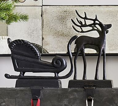 Santa's Sleigh Stocking Holders | Pottery Barn (US)