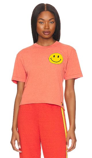 Smiley 2 Boyfriend Tee in Tangerine | Revolve Clothing (Global)