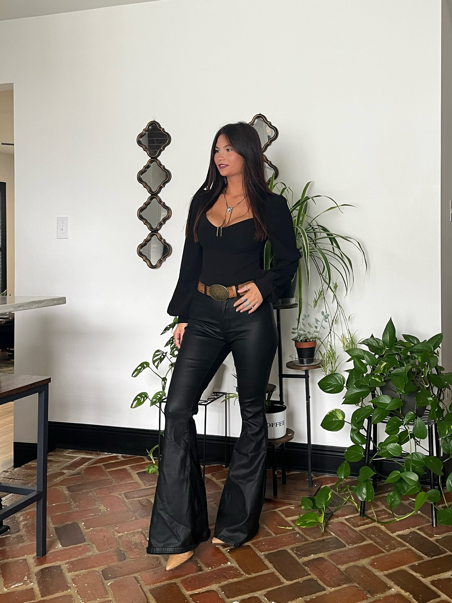 Blakely leather flares paired with black top! Wearing smalls 

#LTKFindsUnder100 #LTKStyleTip #LTKFallSale
