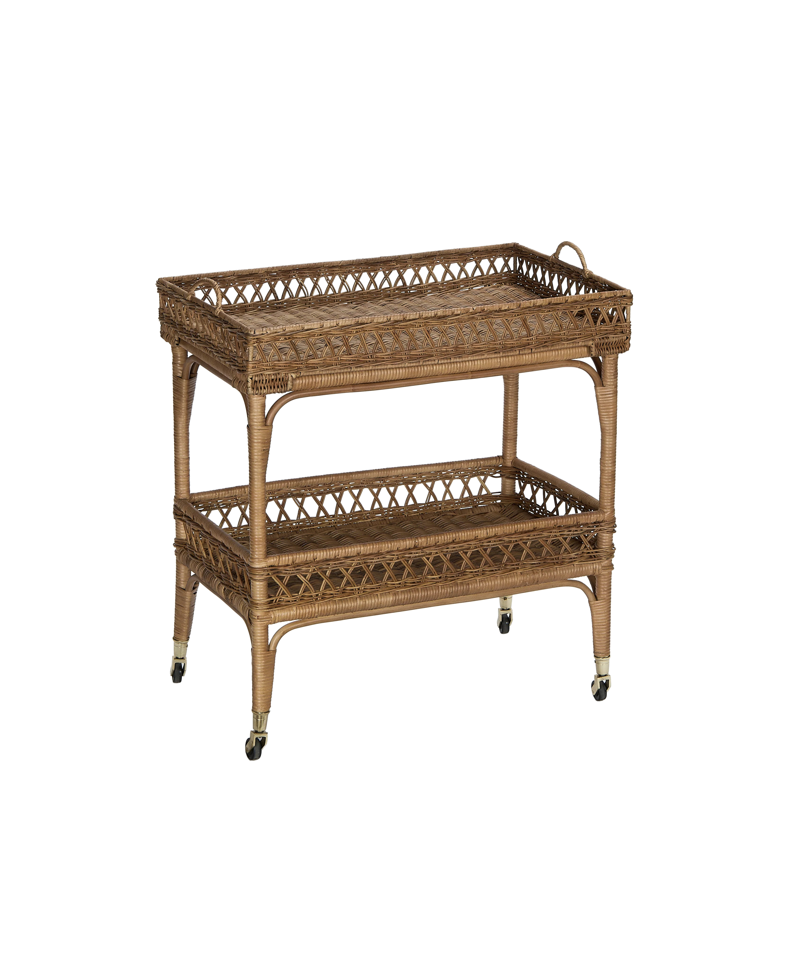 Sidecar Rattan Bar Cart | Olive Ateliers