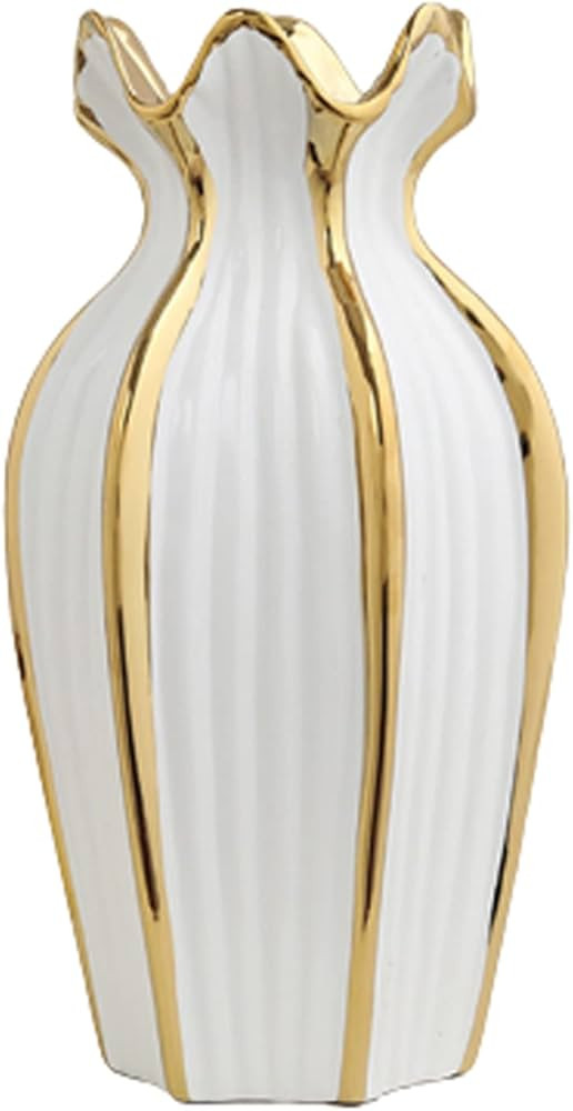 Golden Ceramic Vase Halloween Modern Flower Vase Thanksgiving Table Centerpieces Decorations for ... | Amazon (US)