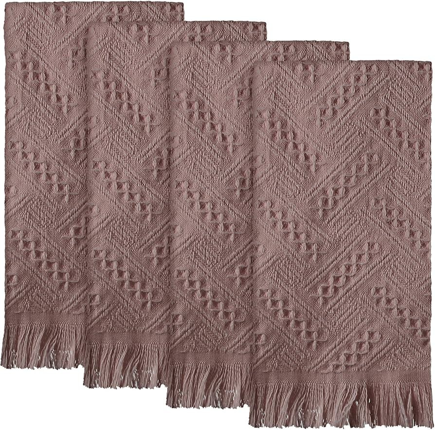 HunnmingRe 4 Pack Boho Bathroom Hand Towel 14 x 30 Inch 100% Turkish Cotton Decorative Boho Kitch... | Amazon (US)