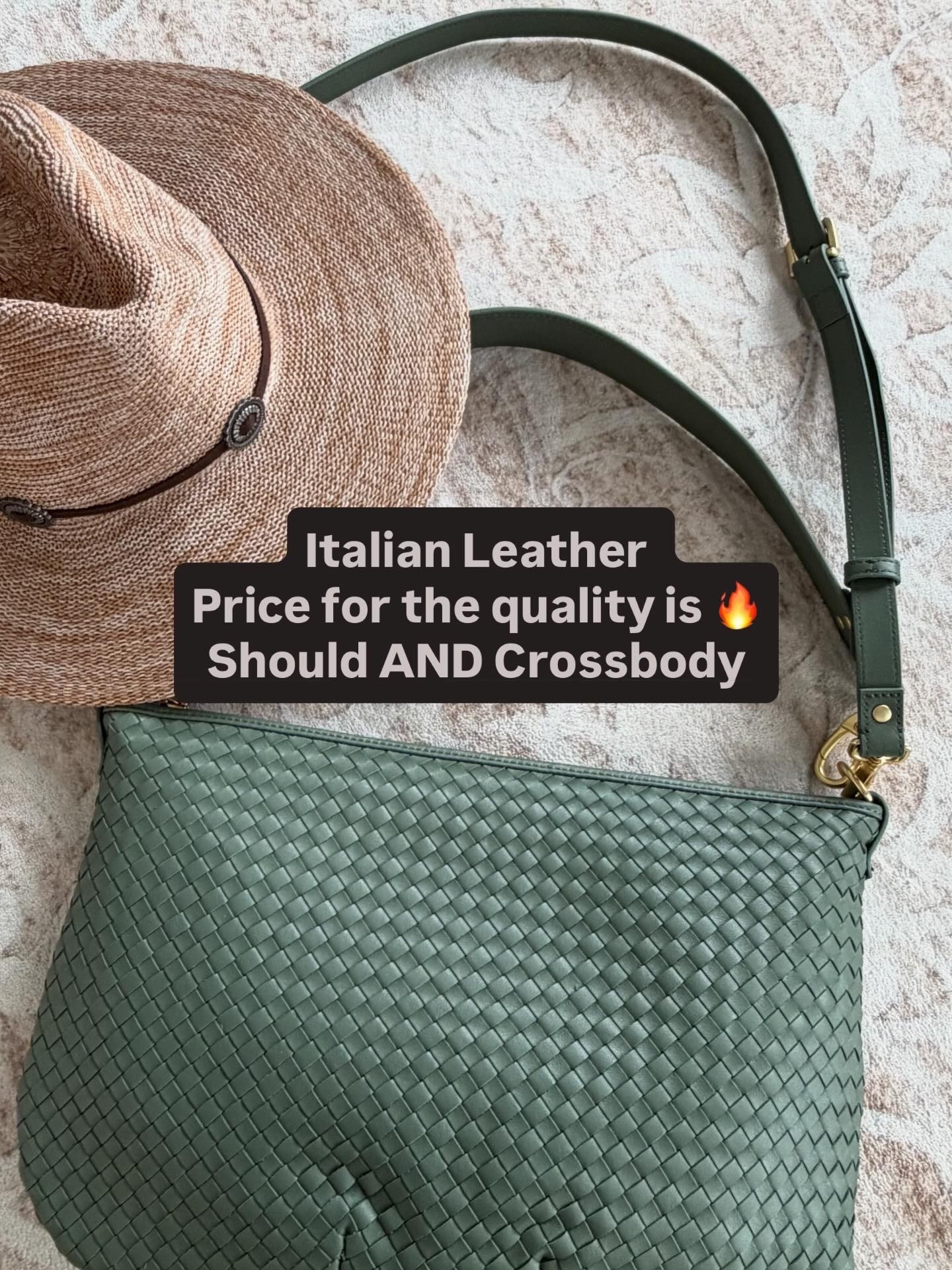 100% vegan leather crossbody bag that is crossbody and shoulder bag.  Best ever! 