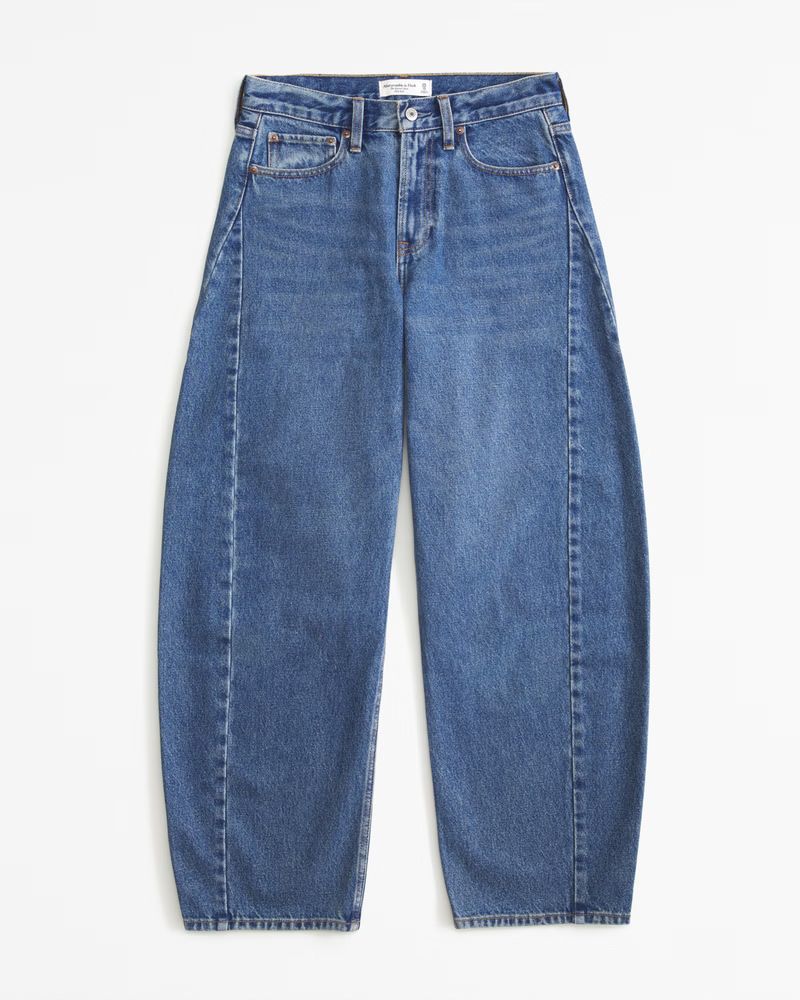 Women's Mid Rise Barrel Jean | Women's Bottoms | Abercrombie.com | Abercrombie & Fitch (US)