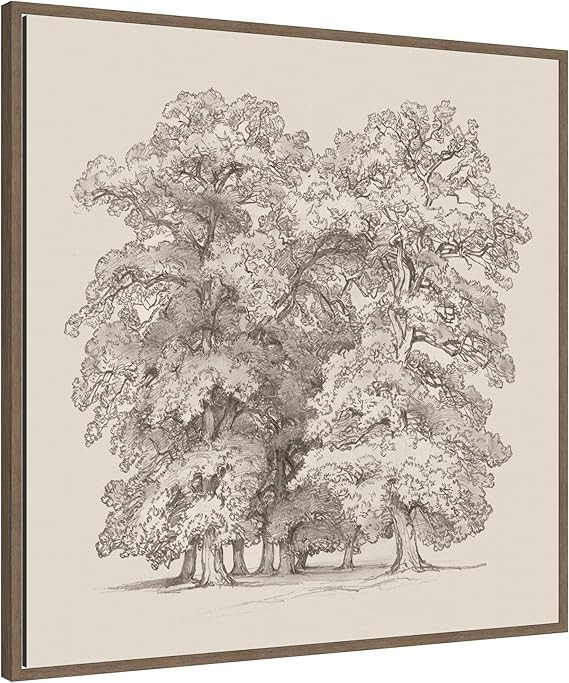 Kate and Laurel Framed Canvas Wall Art Print Felling of Trees by Jakob Becker by Nostalgia Prints... | Amazon (US)