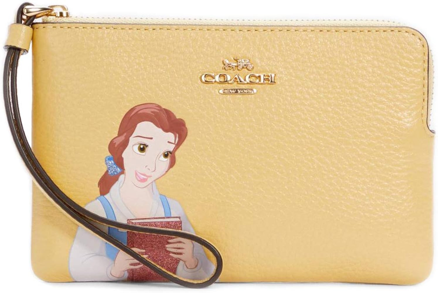 Coach Disney X Coach Corner Zip Wristlet With Belle Im/Vanilla Cream Multi C3363 | Amazon (US)