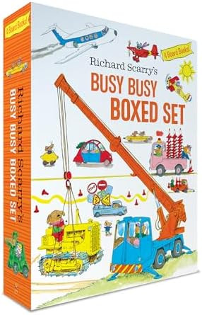 Richard Scarry's Busy Busy Boxed Set: Busy Busy Airport; Busy Busy Cars and Trucks; Busy Busy Con... | Amazon (US)