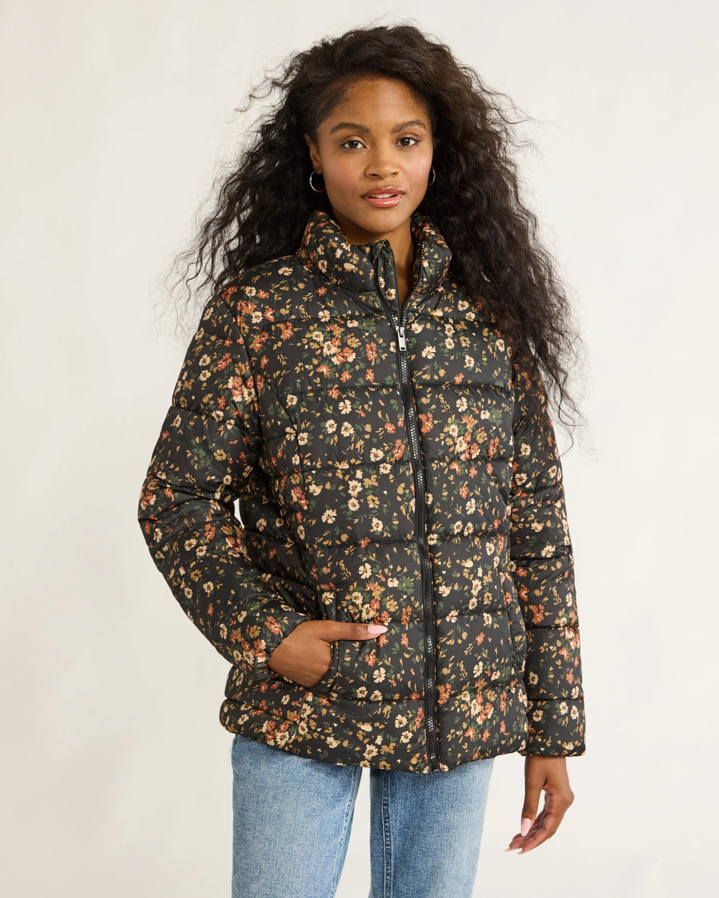 Time and Tru Women's and Women's Plus Puffer Jacket, Sizes XS-3X | Walmart (US)