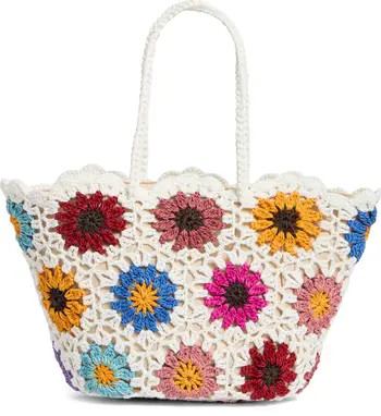 NATASHA Crochet Flower Tote Bag | Nordstromrack | Nordstrom Rack