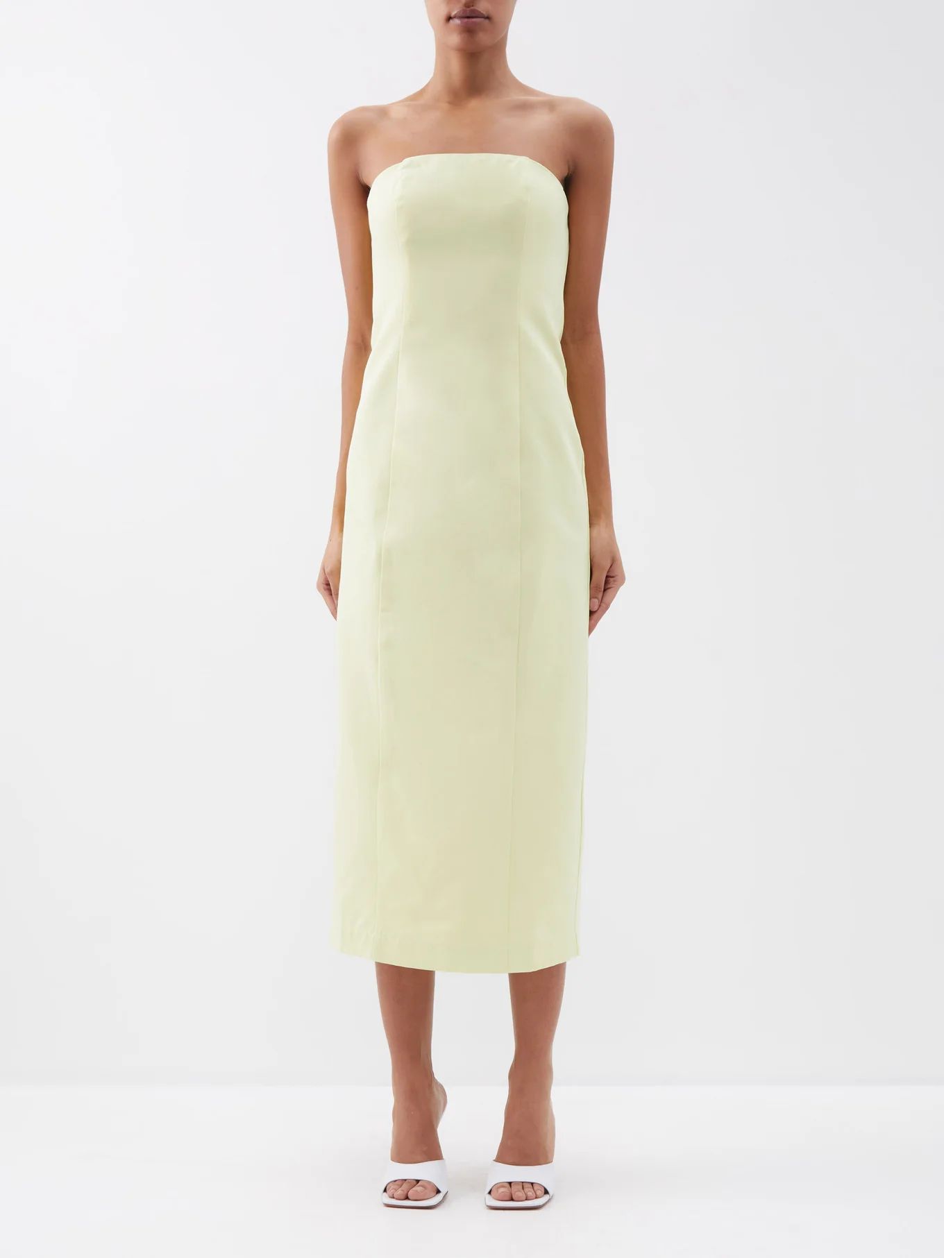 Daniela bandeau cotton-blend midi dress | Staud | Matches (US)