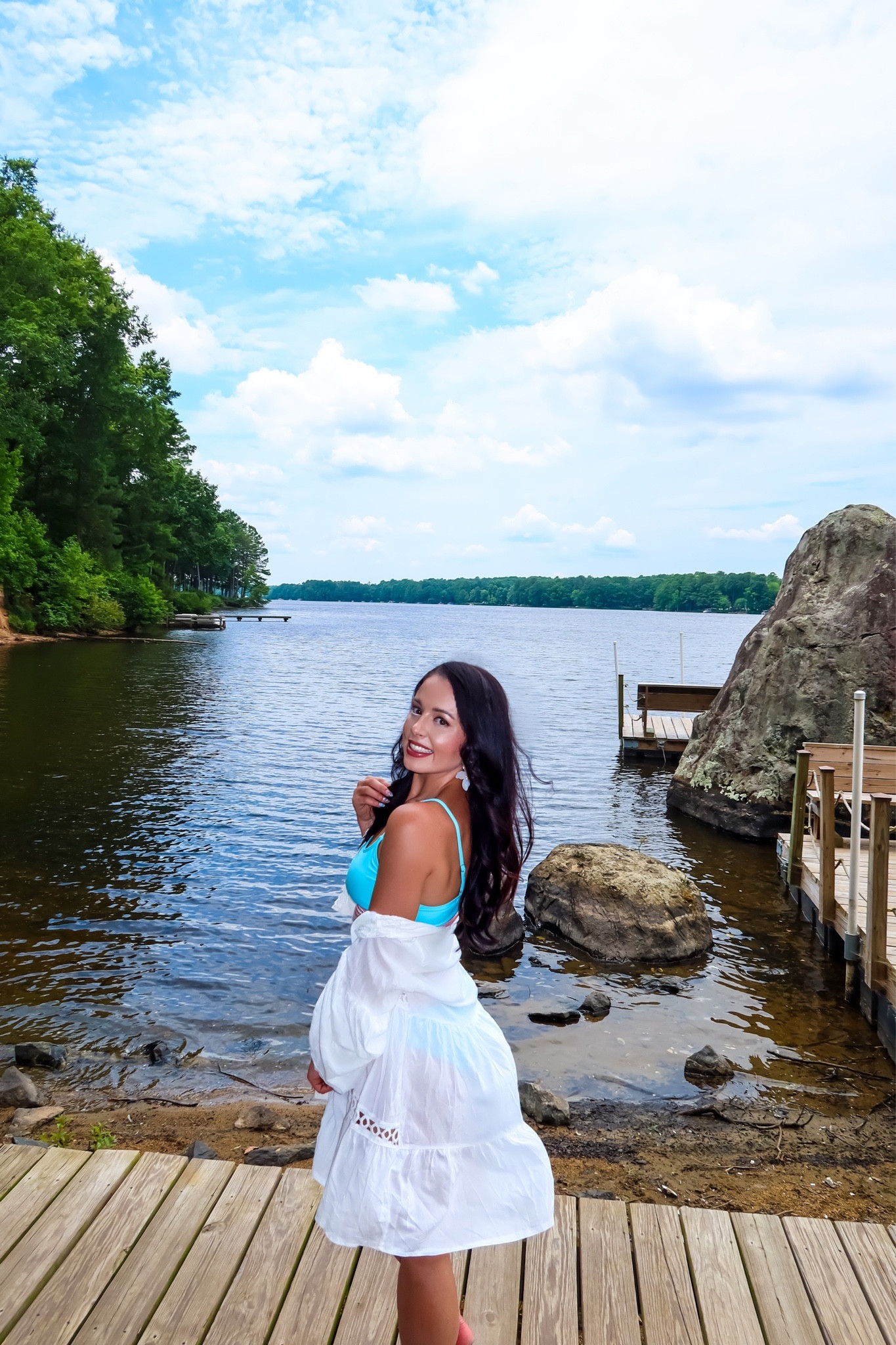 Under $30 amazon high waisted color block bathing suit (medium, 5+ colors), under $20 amazon button front white coverup (one size), under $10 amazon round sunglasses #founditonamazon  

#LTKFindsUnder50 #LTKSaleAlert #LTKSwim