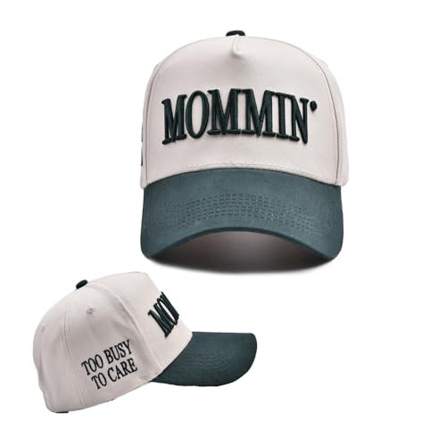 Mommin Trucker Hat,Vintage Two-Tone Women's Baseball Cap with Mommin Embroidery Ponytail Fit Unisex Outdoor Casual Headwear | Amazon (US)