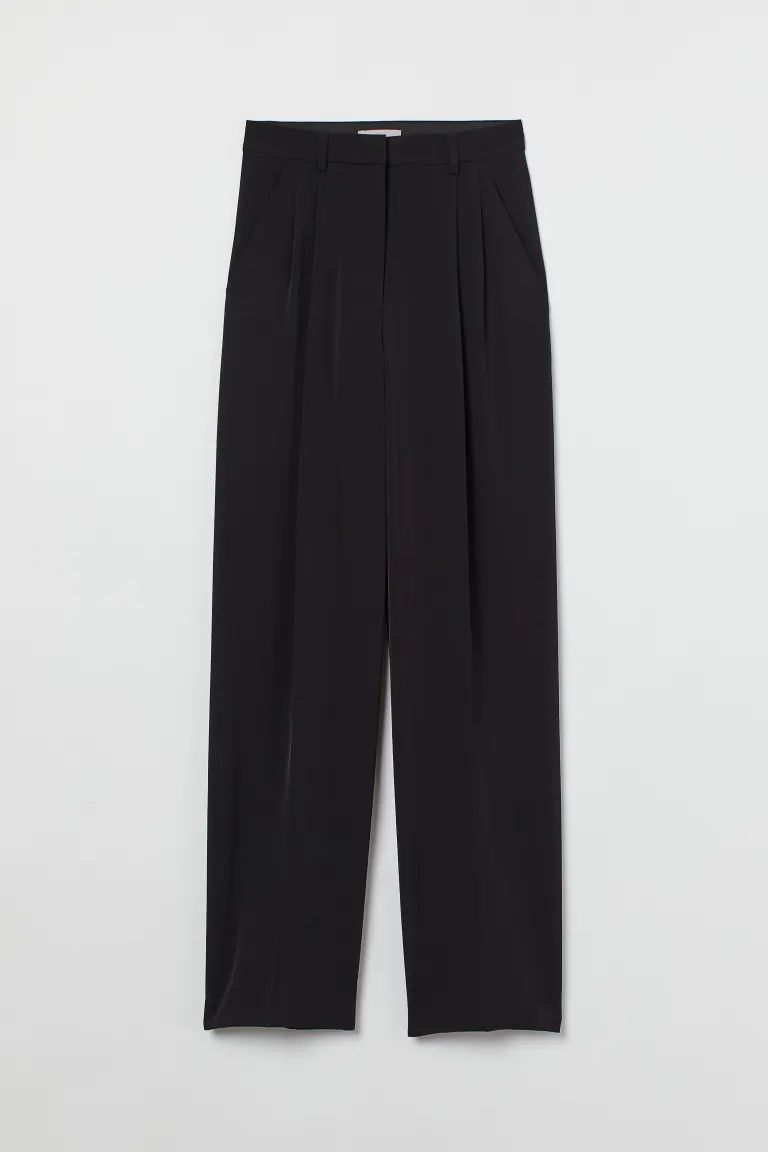 Wide-leg Creased Pants | H&M (US + CA)