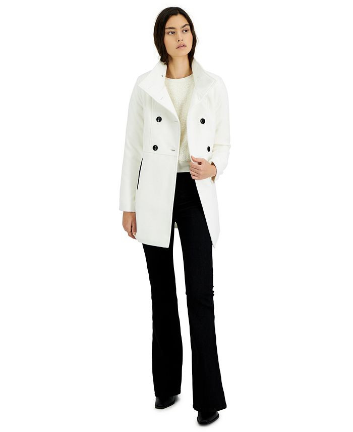 BCX Juniors' Faux-Leather-Trim Coat & Reviews - Jackets & Vests - Juniors - Macy's | Macys (US)