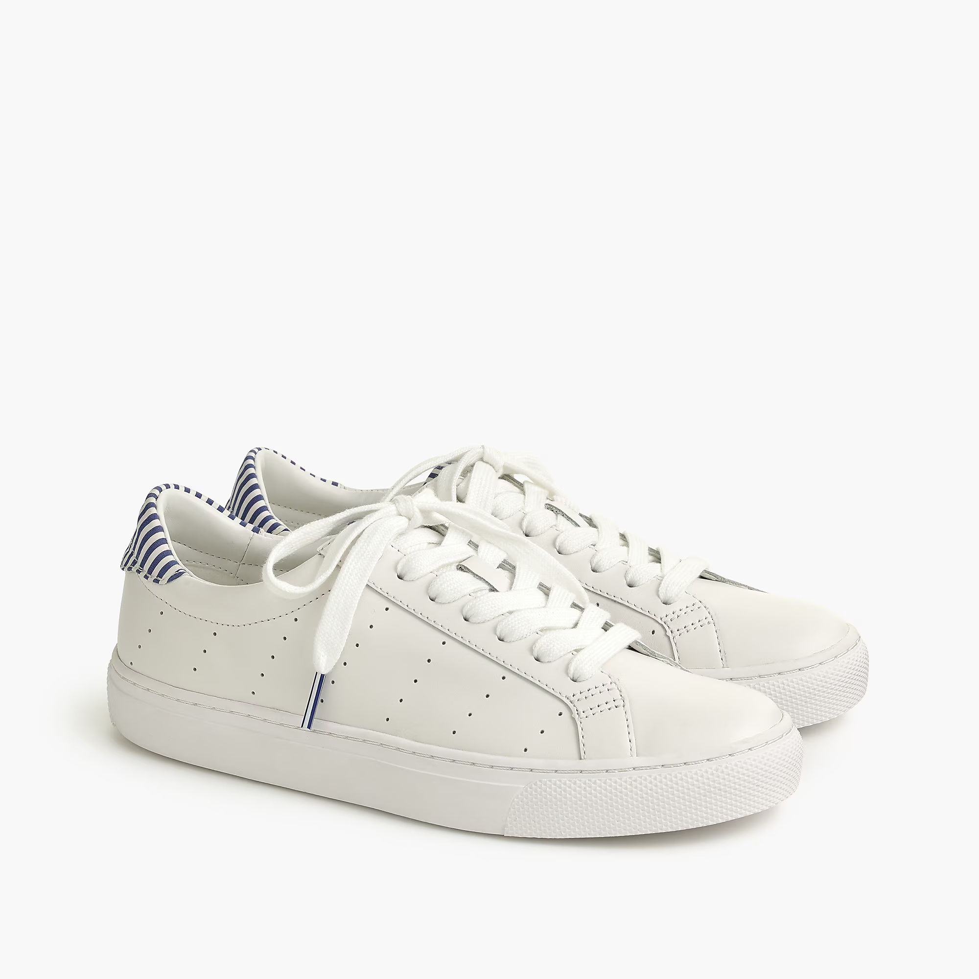 Saturday sneakers in leather with stripe detail | J.Crew US