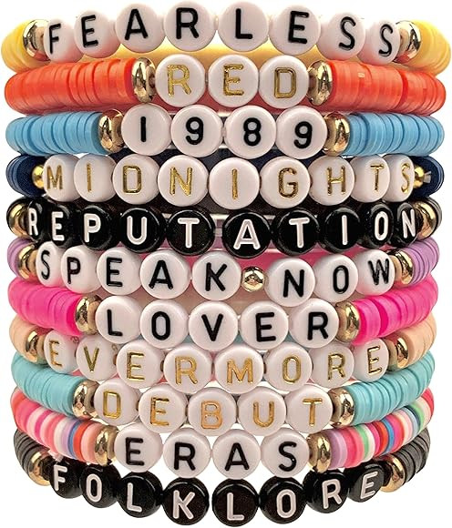 TIPTOE&KISS Taylor Inspired Bracelet for Women Swiftie Outfit Jewelry Music Lover Fan Gifts Frien... | Amazon (US)