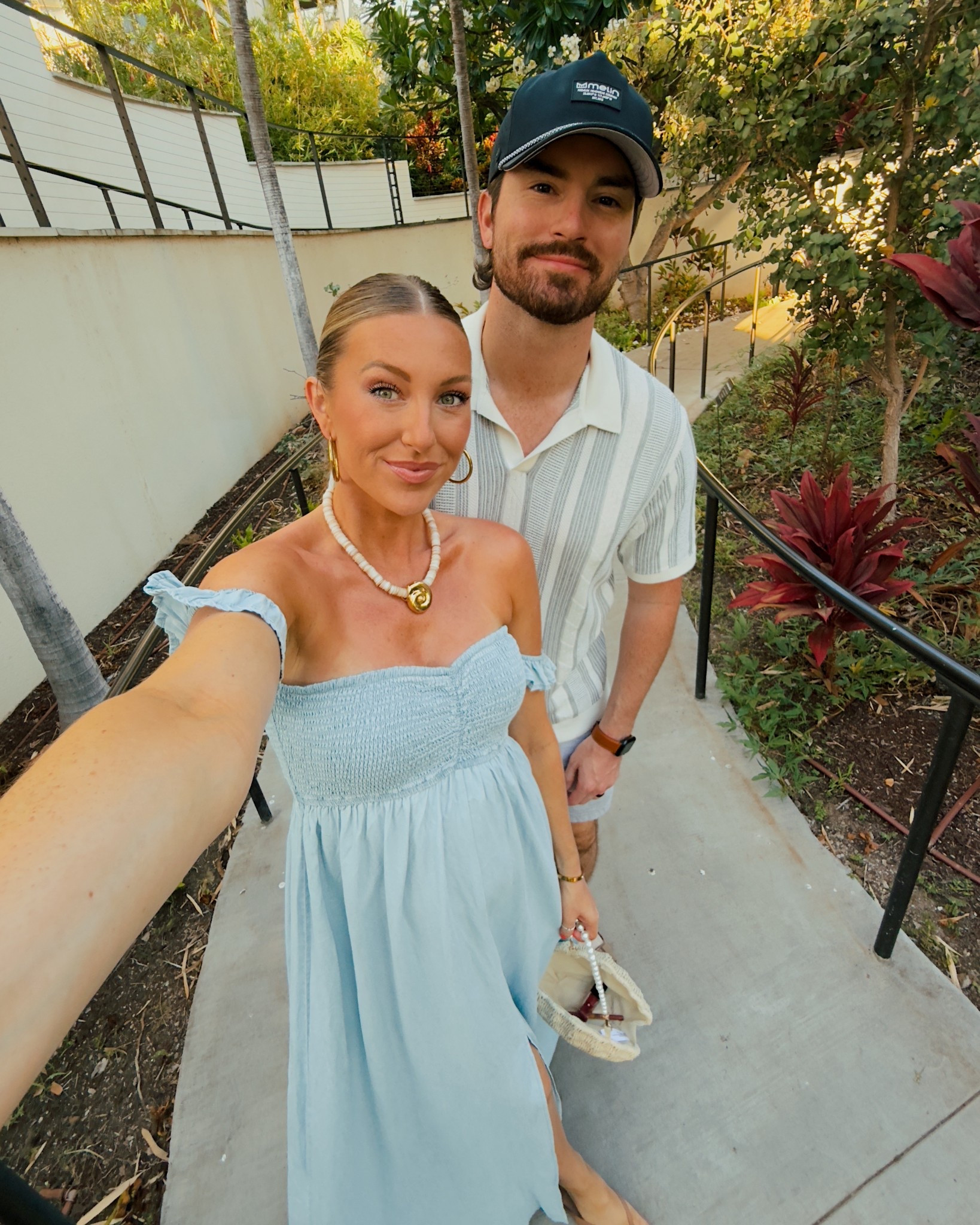 Hawaii vacation outfits! Babymoon outfit ☀️ I’m wearing medium in the dress and G is wearing size large 