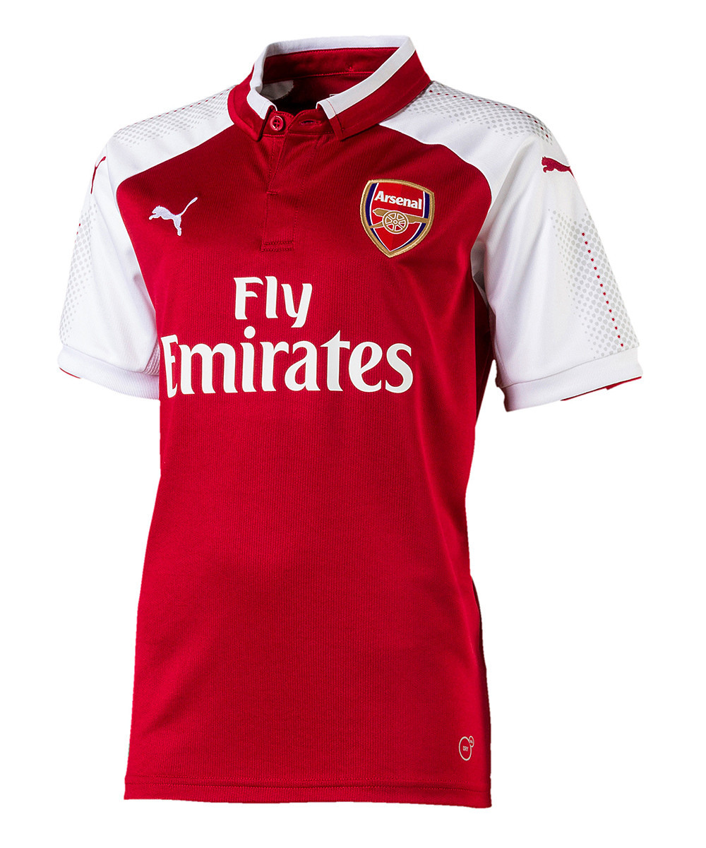PUMA Men's Sports Jerseys Chili - Arsenal Football Club Red & White Polo - Men | Zulily
