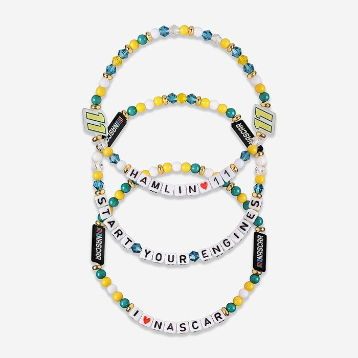 FOCO NASCAR Denny Hamlin Womens 3 Pack Friendship Bracelet | Amazon (US)